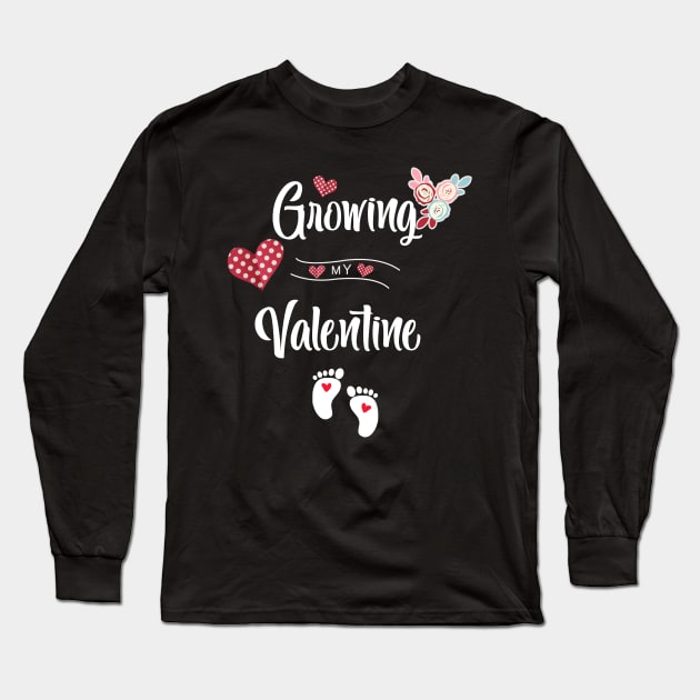 growing my valentine shirt red Love Wife Boy Girl Long Sleeve T-Shirt by fadi1994